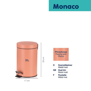 Monaco prullenbak Peachy Pink